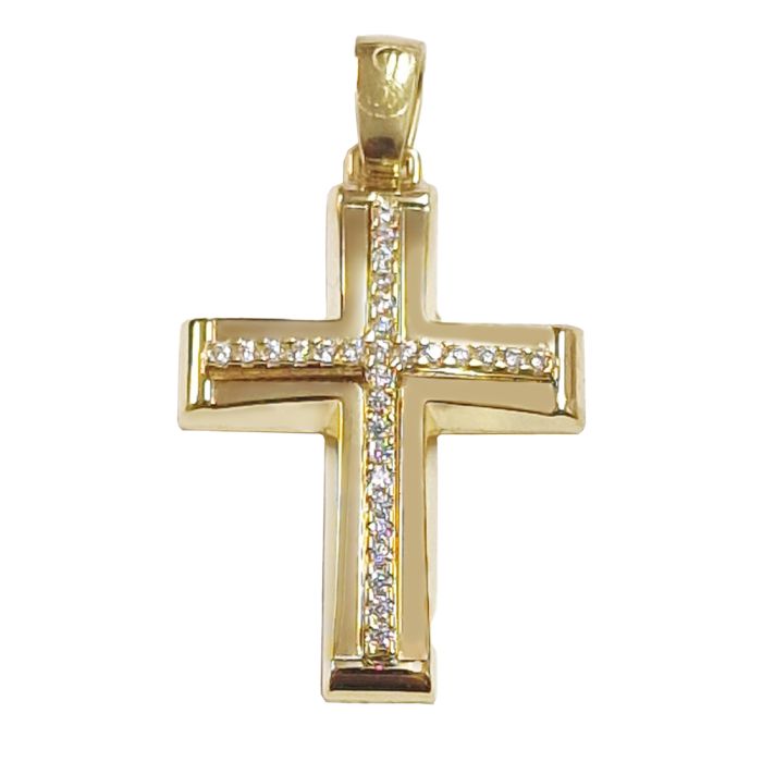 Women cross Yellow Gold 14ct without chain ITY0173