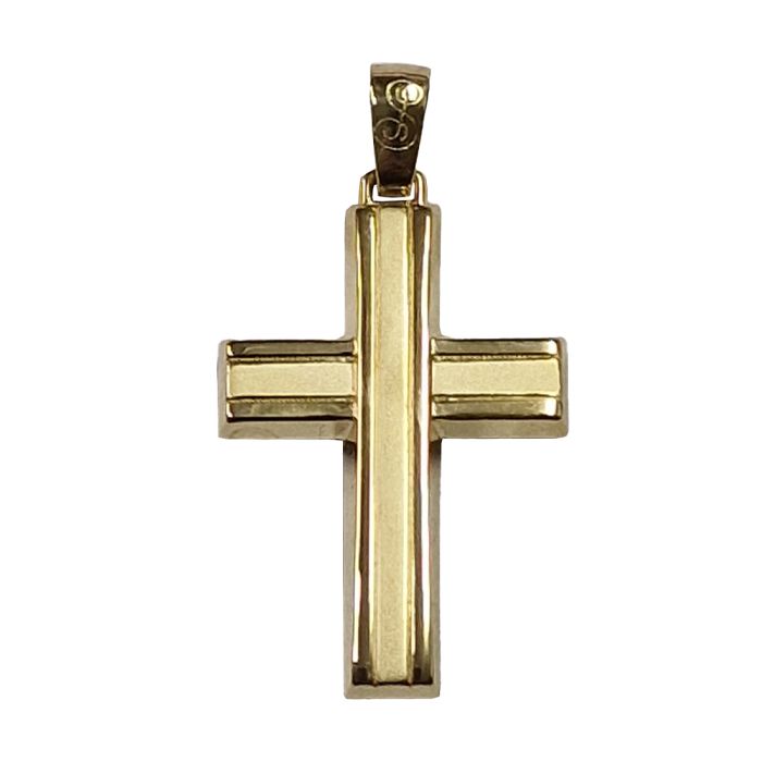 Men's Yellow Gold cross 14ct without chain ITZ0001