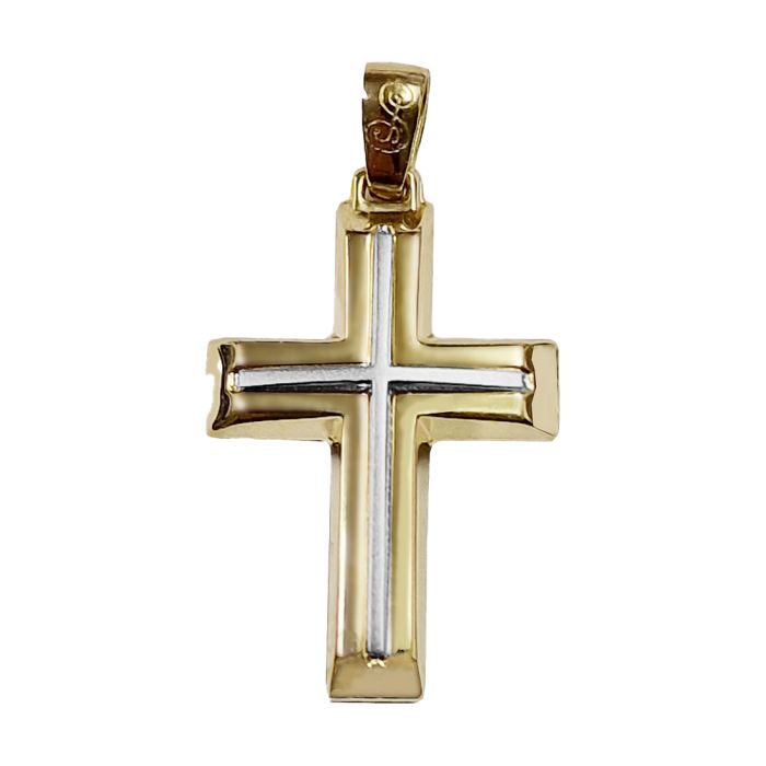 Men's Yellow Gold cross 14ct without chain ITZ0002