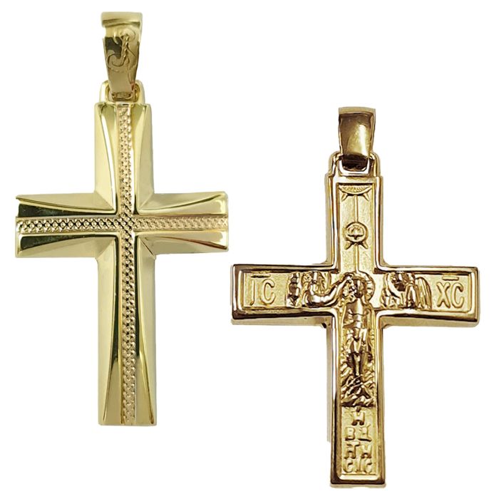 Men's Yellow Gold cross 14ct without chain ITZ0005