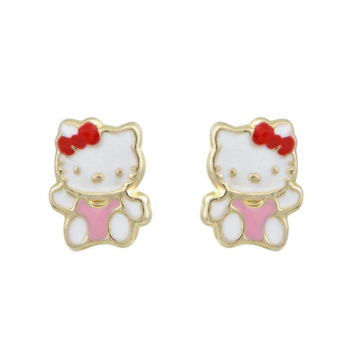 Kid's in yellow gold earrings with the Hello Kitty 9CT HSY0029