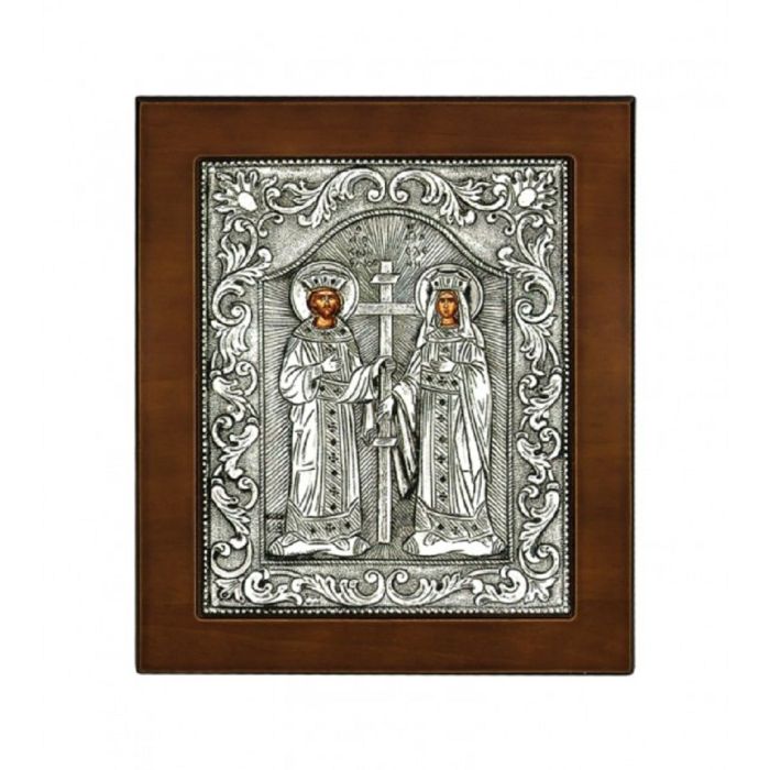 Silver icon Saints Constantine and Helen 17*14