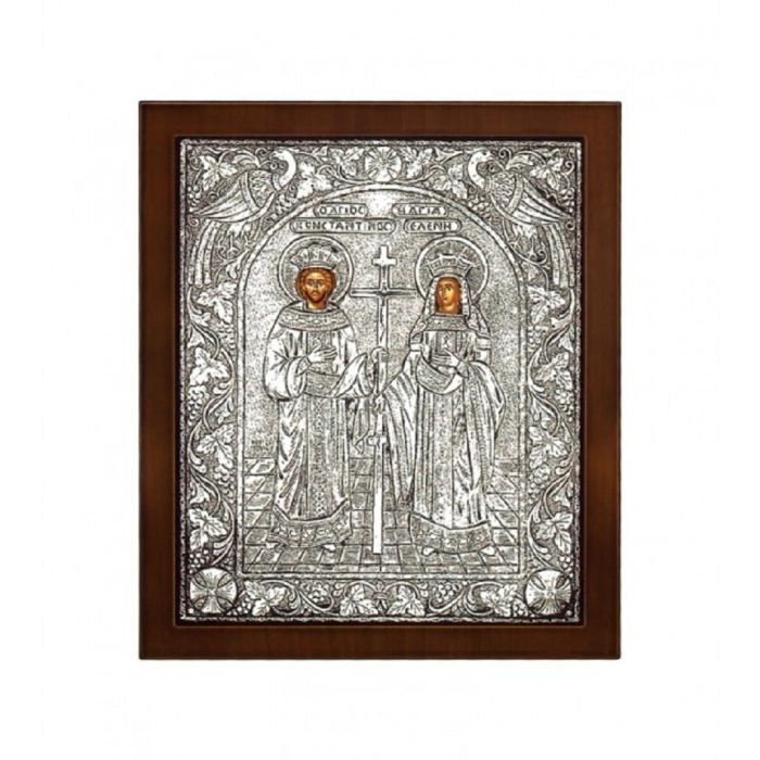 Silver icon Saints Constantine and Helen 27*23