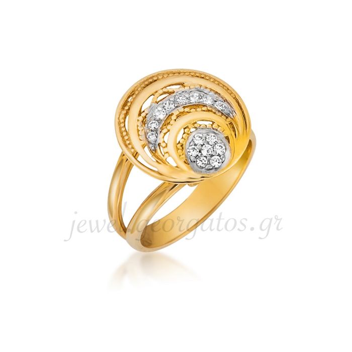 Women's handmade gold ring 14CT JDK0110