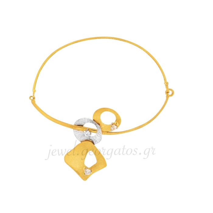 Women's handmade yellow gold bracelet 14CT IVH0145