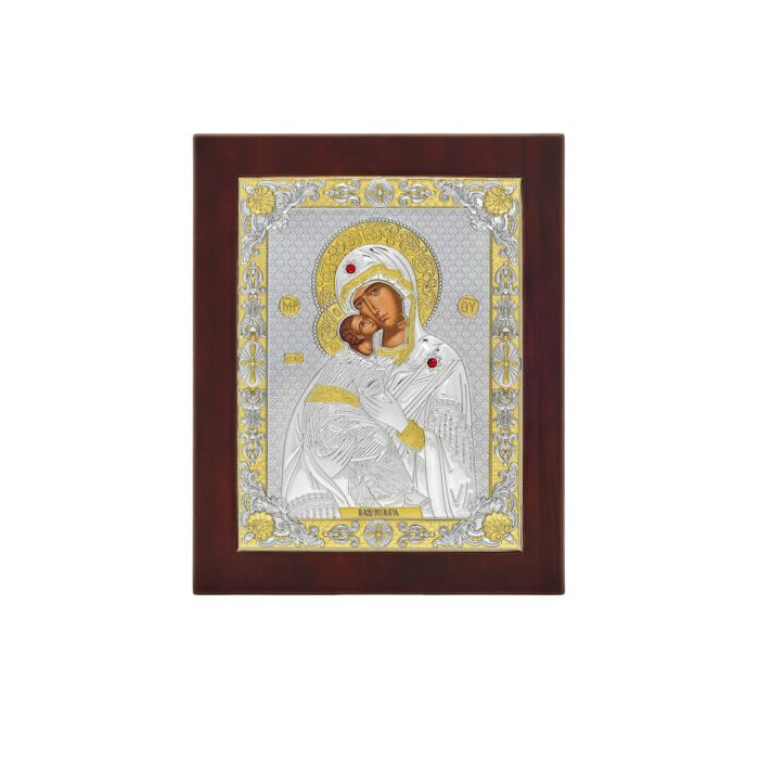 Orthodox silver icon Panagia Vladimir 18*22cm