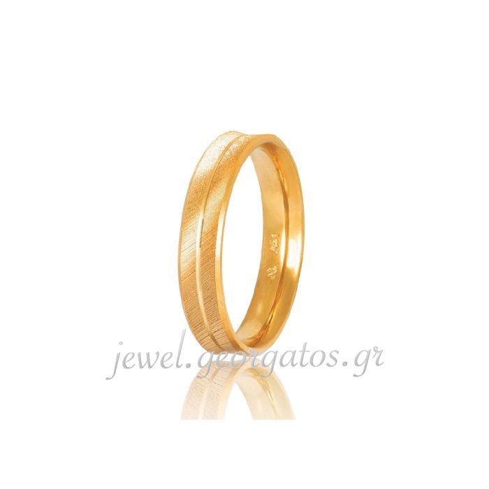Pair of gold wedding rings Stergiadis 4.00mm S2