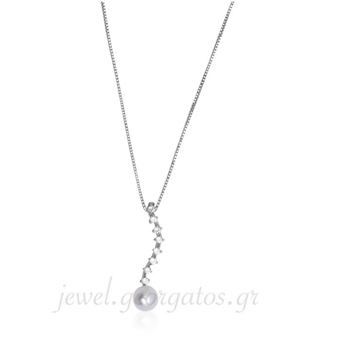Women's white gold necklace 18CT LAM0014