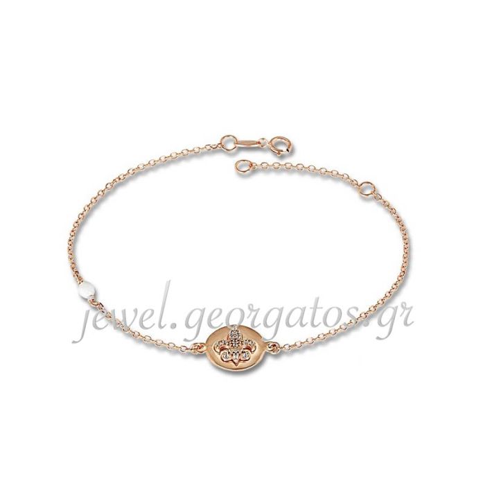 Women's pink gold bracelet with a special design 9CT HVD0122 