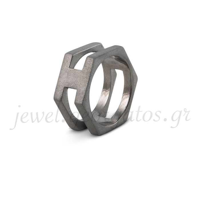 Men's silver ring WD00442