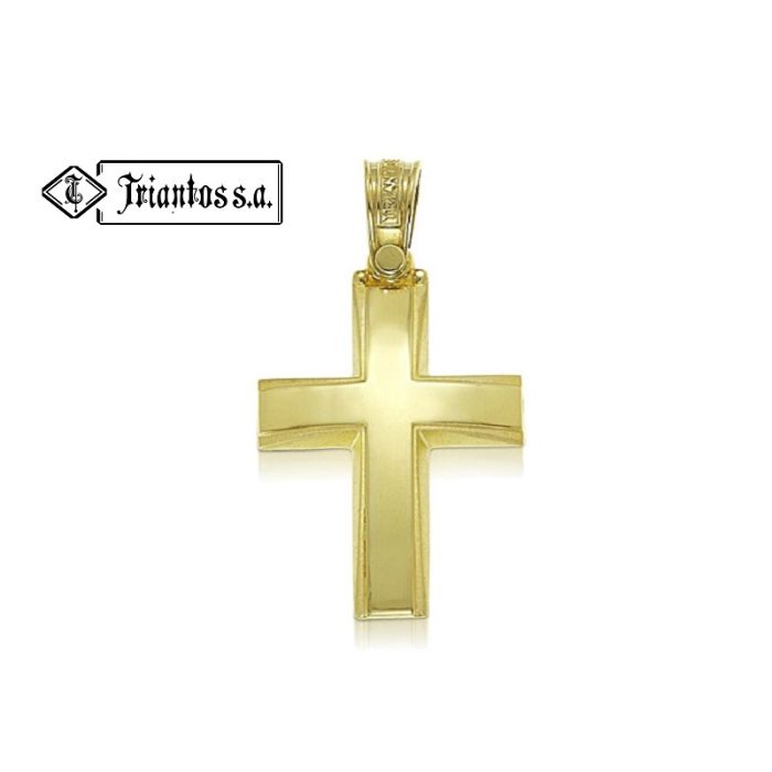 Men's Triantos yellow gold cross 14CT ITE0166