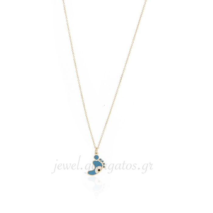 Women gold Sole necklace with eye 9CT HRJ0132