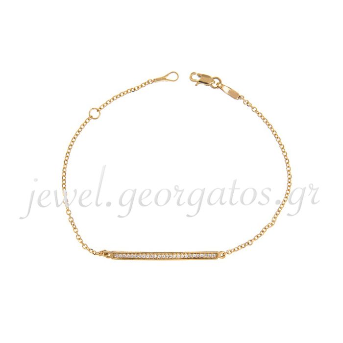 Yellow gold women's bracelet bar bracelet 9CT HVL0024
