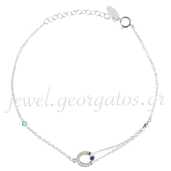 White Gold women's bracelet with horseshoe 9CT HVM0029