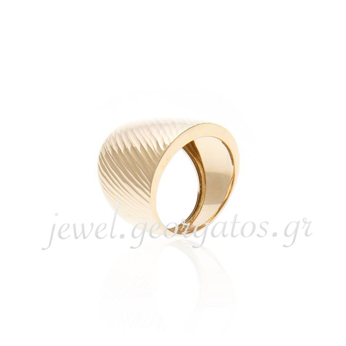 Women's ring 14CT with gold grooves IDM0003