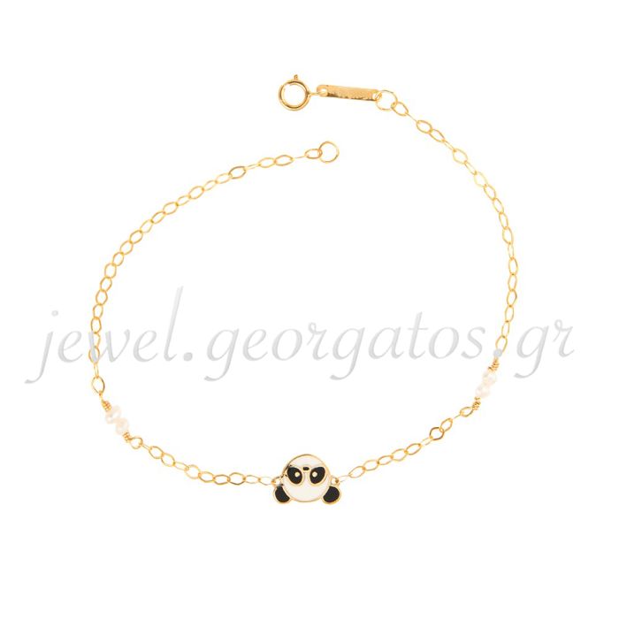Children's bracelet gold 9CT with panda HYM0003