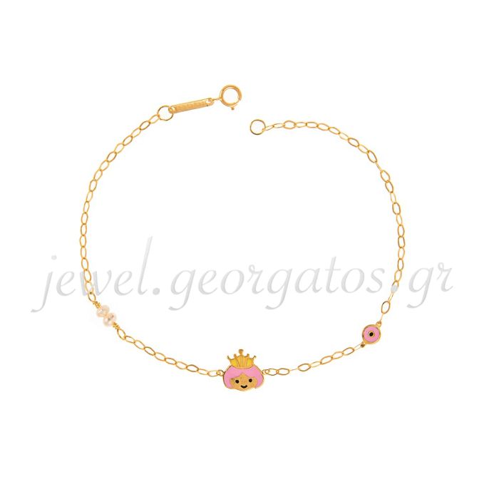 Children's gold princess bracelet 9CT HYM0012