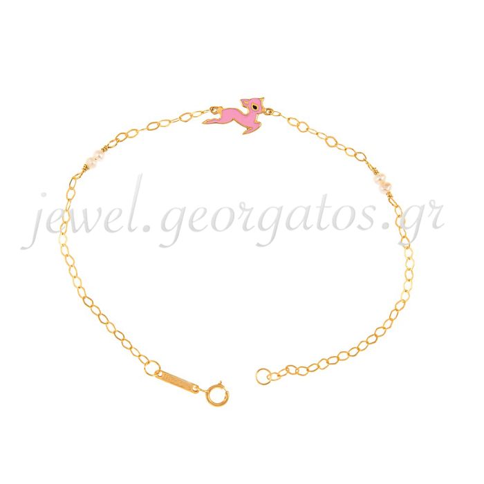 Children's gold bracelet 9CT with deer HYM0018