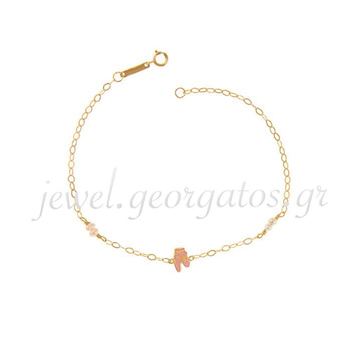 Children's gold bracelet 9CT with pointe shoe HYM0031