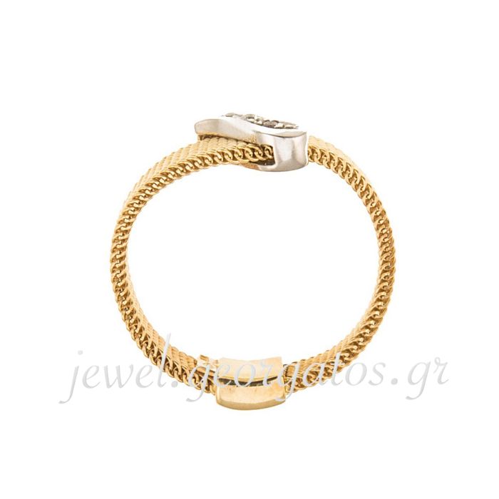 Women's two tone gold ring 14CT JDH5017