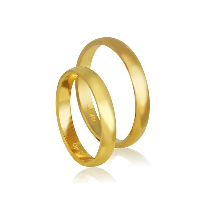 Pair of gold wedding rings 3,30mm 412