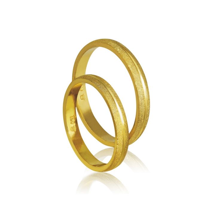 Pair of gold wedding rings 3.00mm 401