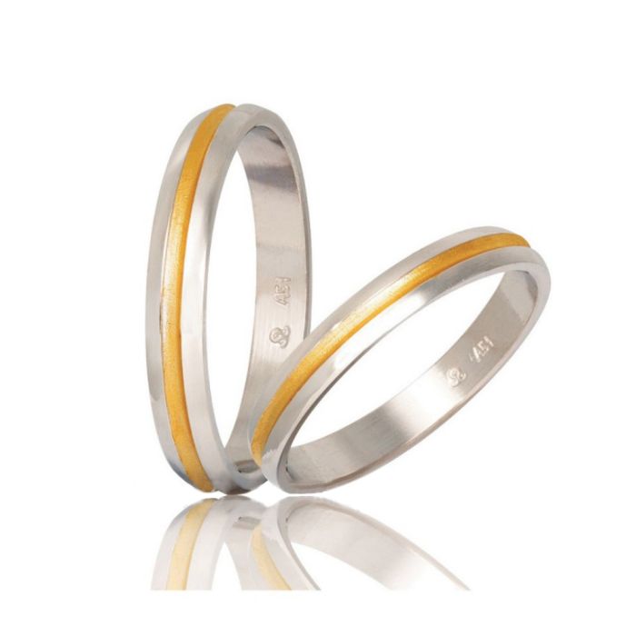 Pair of gold wedding rings Stergiadis 3.50mm S49