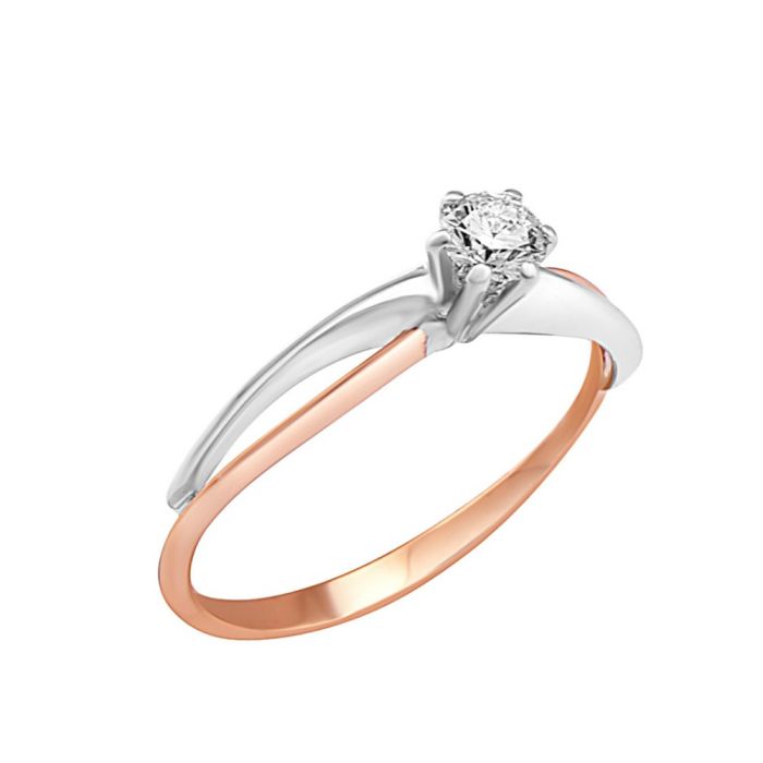 Women engagement gold 18ct ring with diamond 0,23ct SDB0022