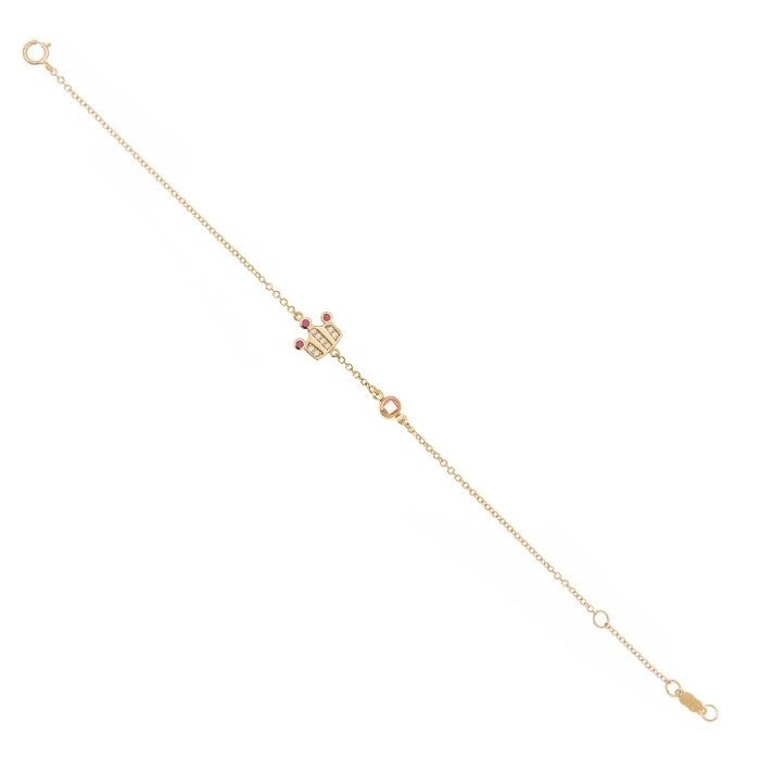 Yellow gold bracelet with crown 9CT HYM0036