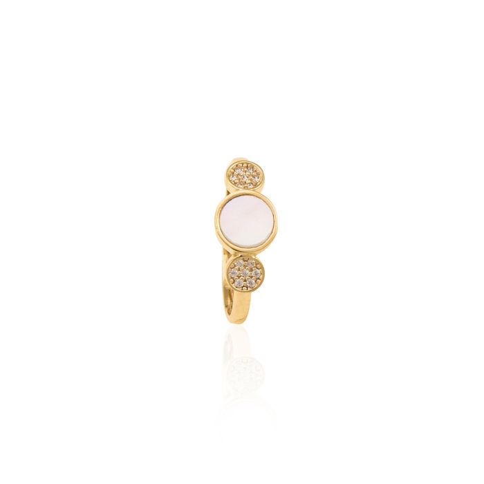 Gold ring 9ct with a circle HDM0002