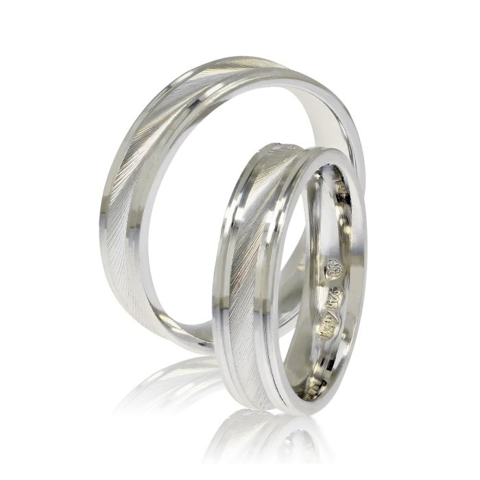 Pair of Silver Wedding rings Stergiadis SV9