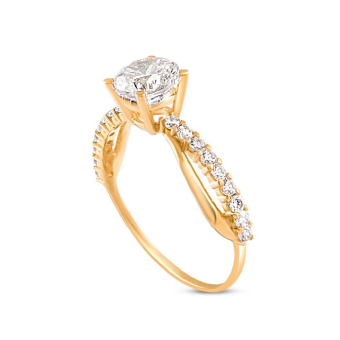 Monolithic yellow gold ring 14CT IDD0154
