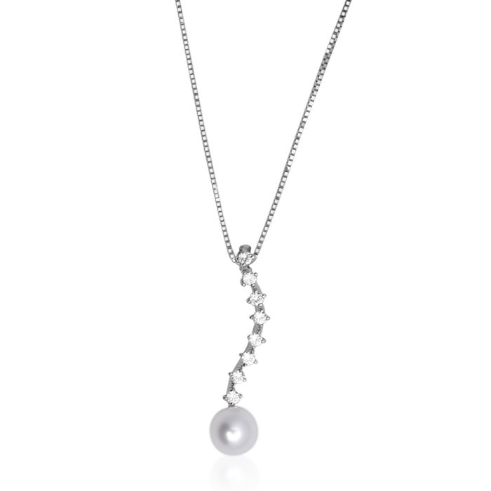 Women's white gold necklace 18CT LAM0014
