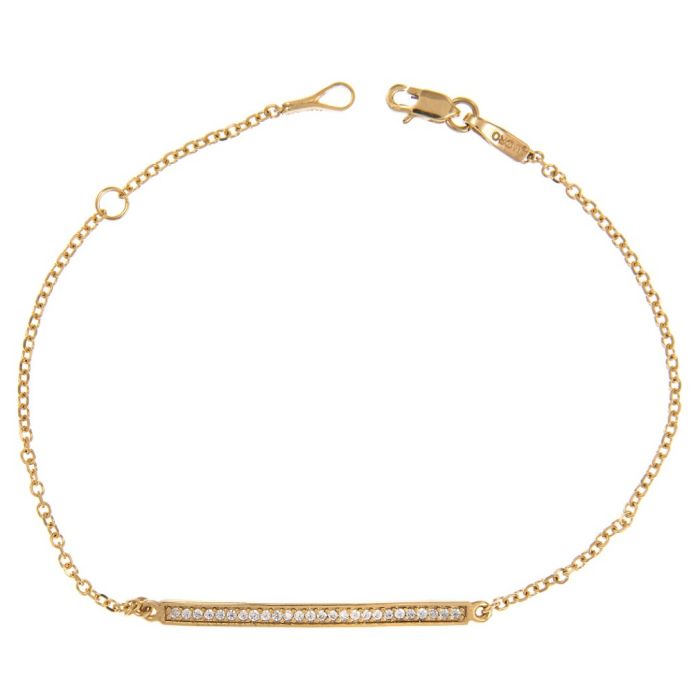 Yellow gold women's bracelet bar bracelet 9CT HVL0024