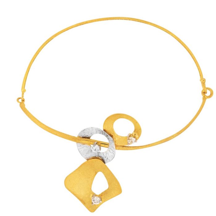 Women's handmade yellow gold bracelet 14CT IVH0145