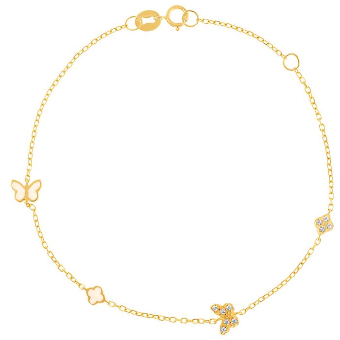 Women's yellow gold bracelet 9CT HVB0028