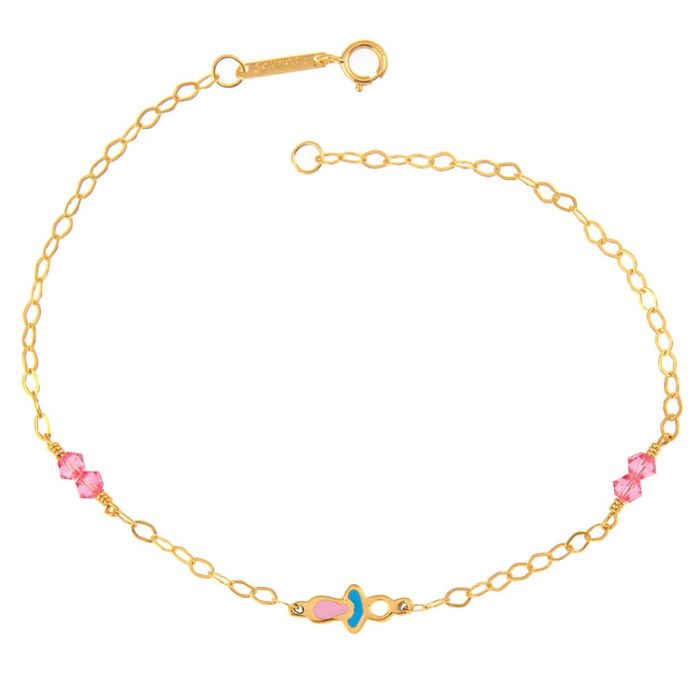 Children's gold bracelet 9CT with pacifier HYM0029