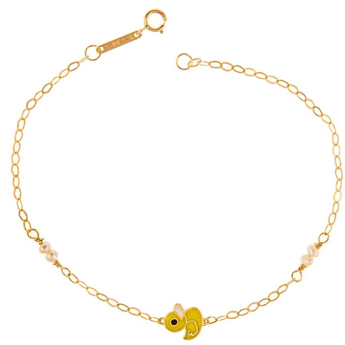 Children's gold bracelet 9CT with duckling HYM0027