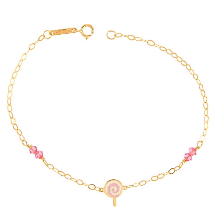 Children's gold bracelet 9CT with lollipop HYM0026