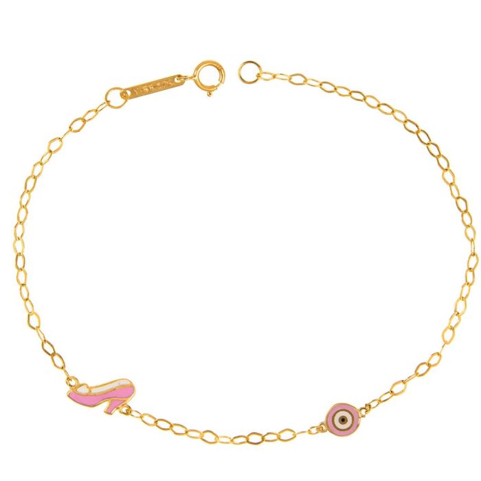 Children's gold bracelet 9CT with heel HYM0024