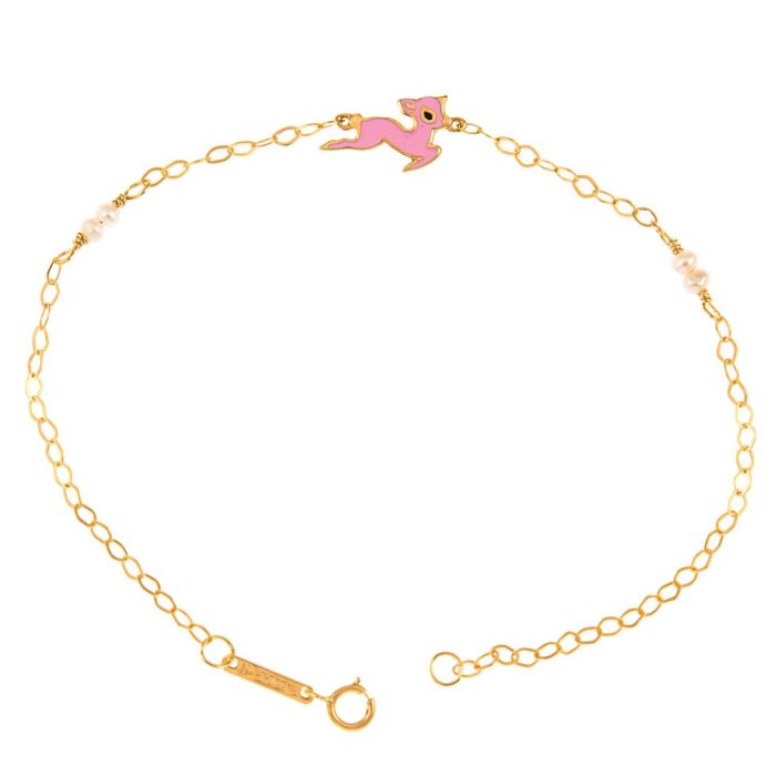 Children's gold bracelet 9CT with deer HYM0018