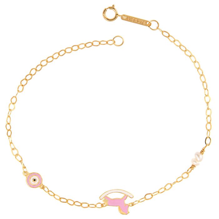 Children's gold bracelet 9CT with pony HYM0017