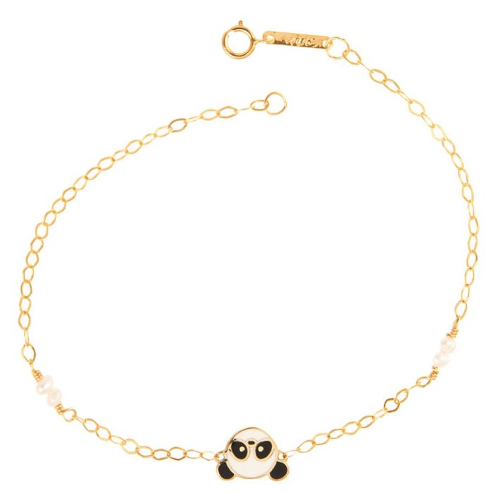 Children's bracelet gold 9CT with panda HYM0003
