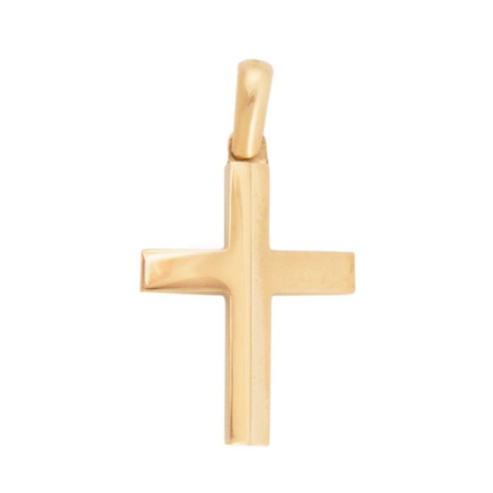 Men's double-sided gold cross 14CT ITD0422