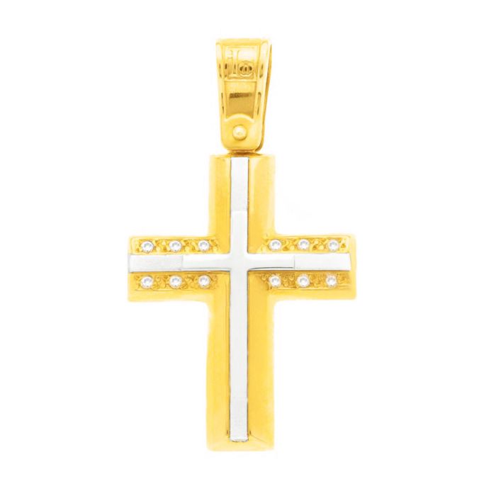 Women's yellow gold cross 14CT ITH0063 