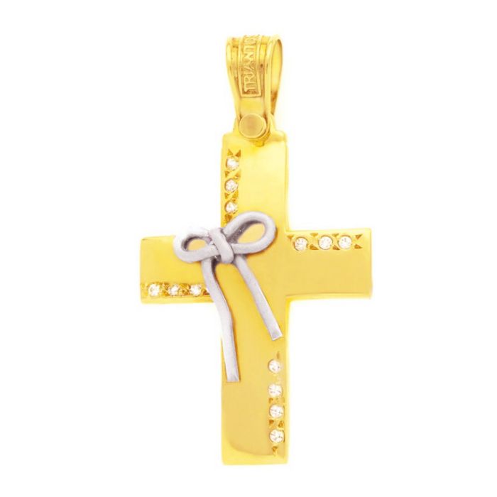 Women's yellow gold cross 14CT ITJ0191