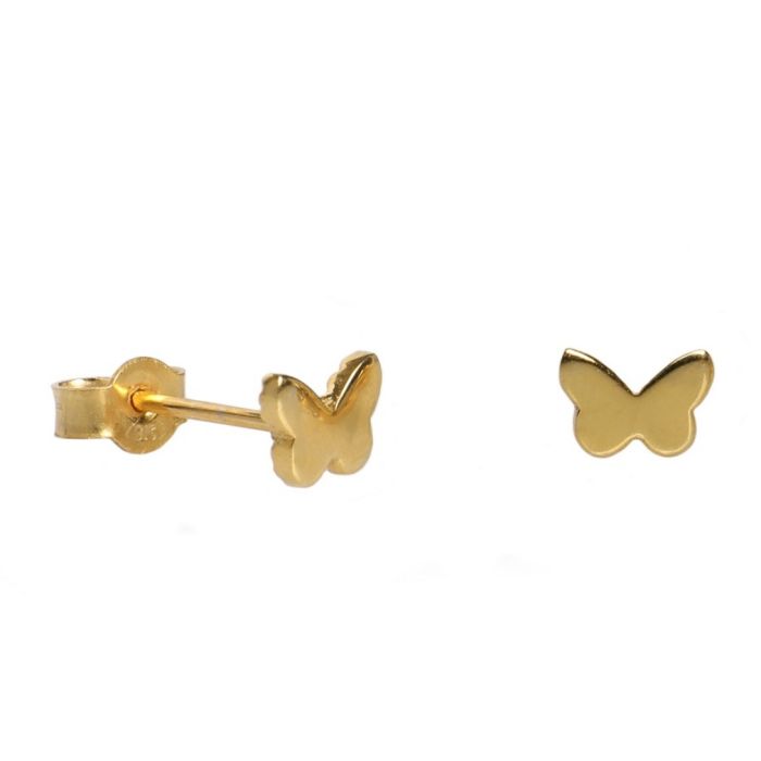 Kid's yellow gold earrings with butterfly 9CT HSL0010