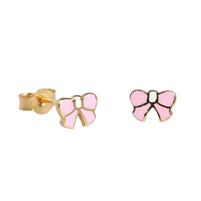 Kid's yellow gold earrings with bow 9CT HSL0006