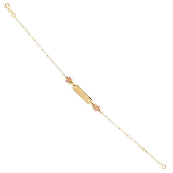 Children's ID 14CT  gold with butterfly JHT0018