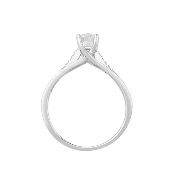 Women's white gold ring 9CT HDR0002